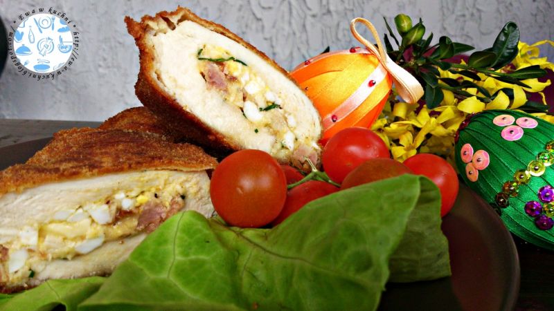 Filet nadziewany jajkiem, boczkiem i serem