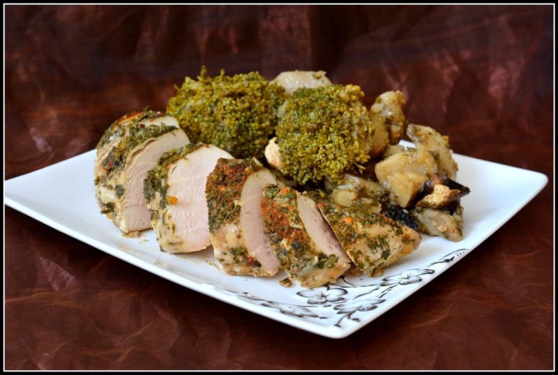 Filet pieczony z warzywami Filet pieczony z warzywami