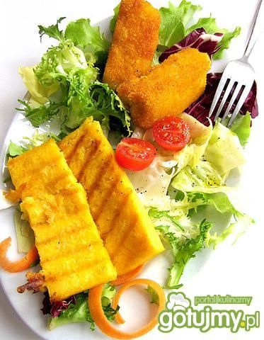 Filet rybny z grillowaną polentą