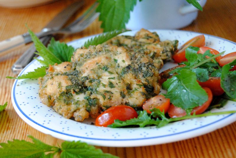 Filet w cieście pokrzywowym