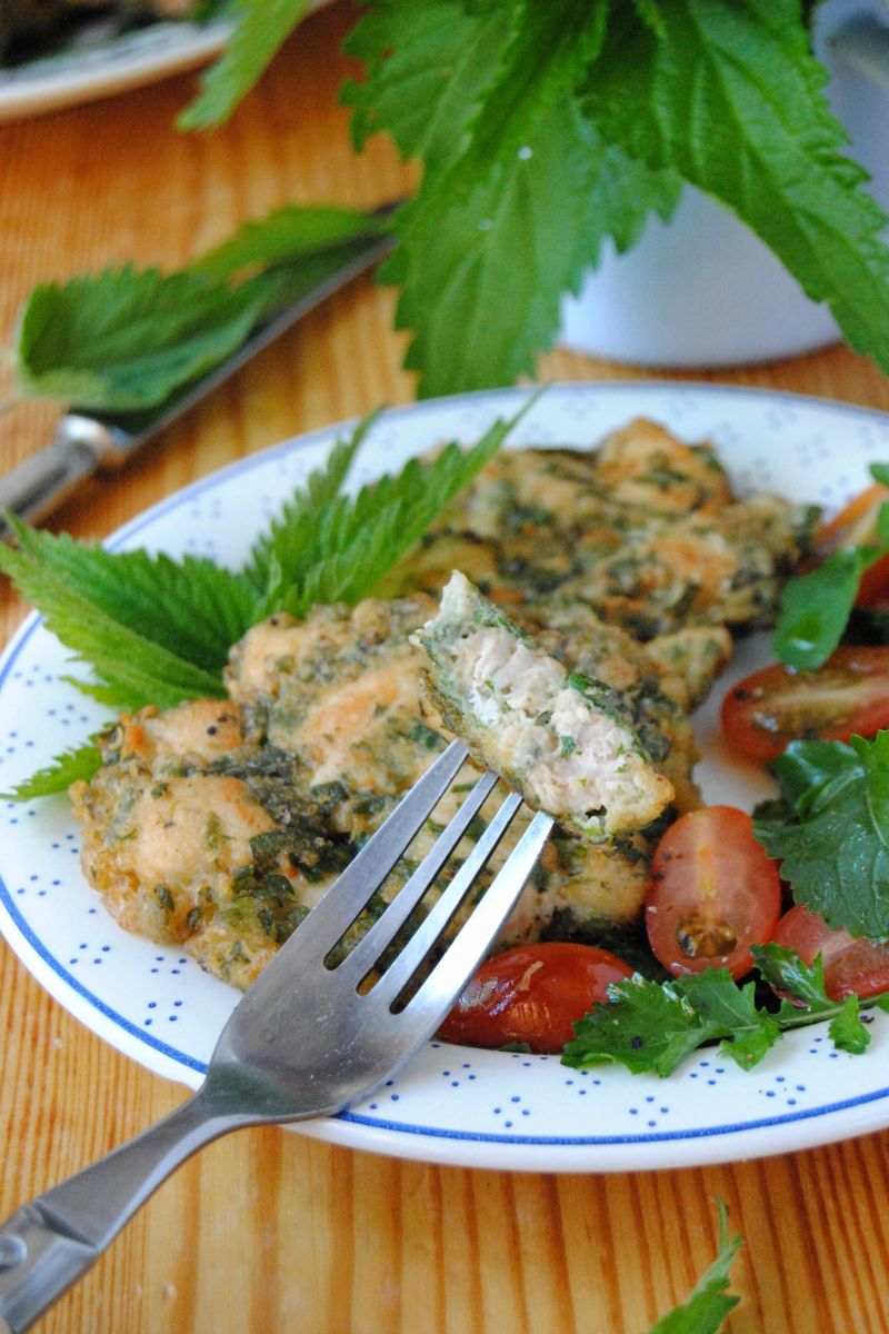 Filet w cieście pokrzywowym