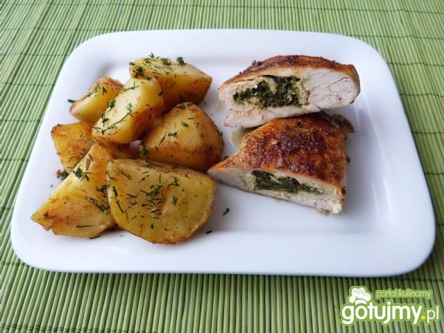Filet z kurczaka nadziewany szpinakiem