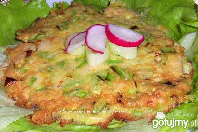 Filet z kurczaka w cieście z porem