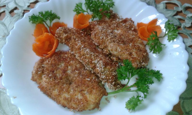 Filet z kurczaka w panierce z amarantusa