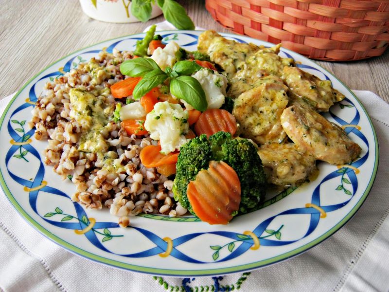 Filet z kurczaka w serowo szczypiorkowym sosie Filet z kurczaka w serowo szczypiorkowym sosie