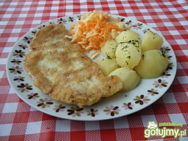 Filet z mintaja w panierce z mąki  Filet z mintaja w panierce z mąki