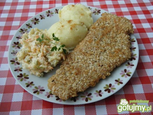 Filet z mintaja w płatkach owsianych 