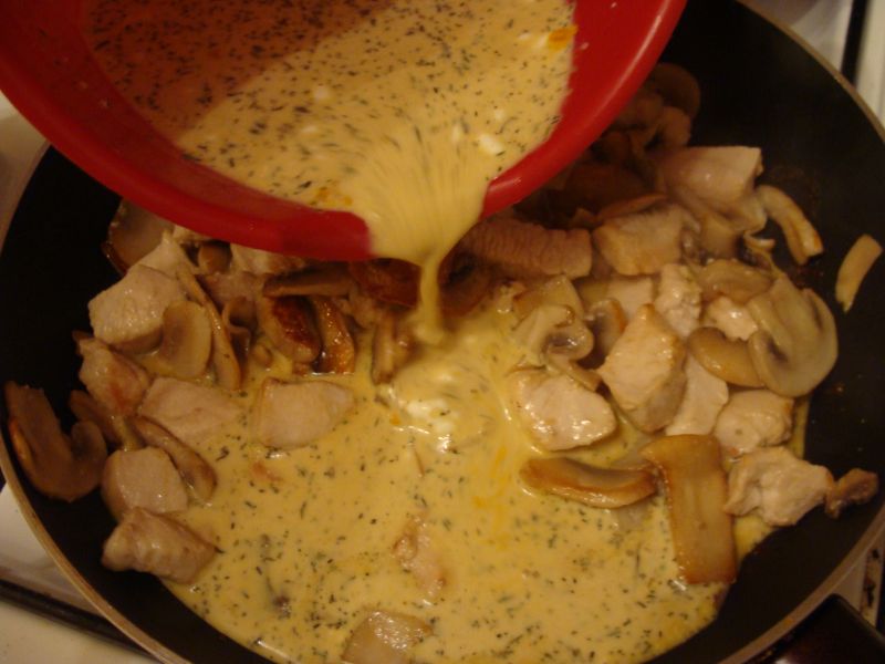 Filet z pieczarkami w curry