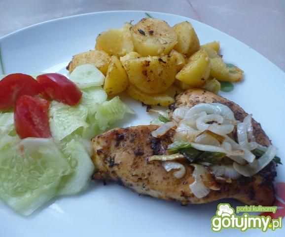 Filety z kurczaka w ziołach i cebuli Filety z kurczaka w ziołach i cebuli