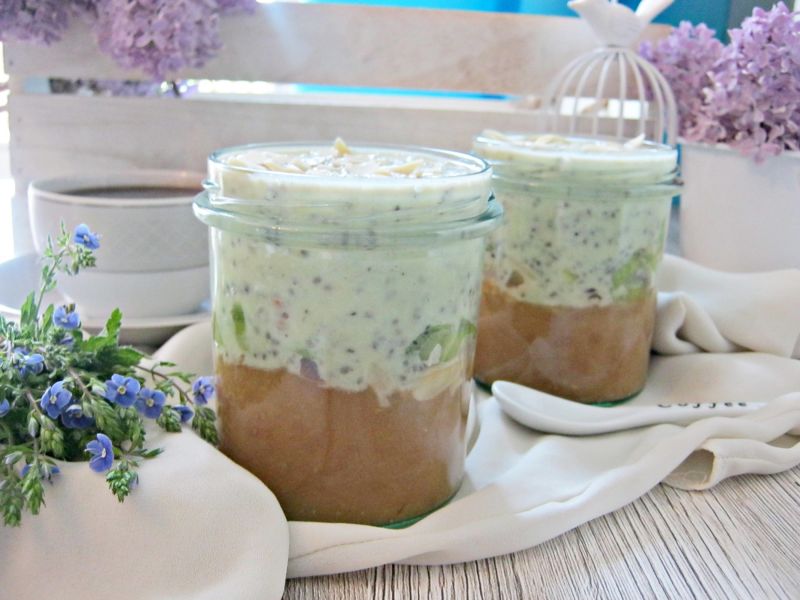 Fit deser szarlotka-kiwi Fit deser szarlotka-kiwi