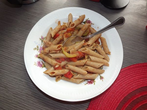 fit makaron z warzywami