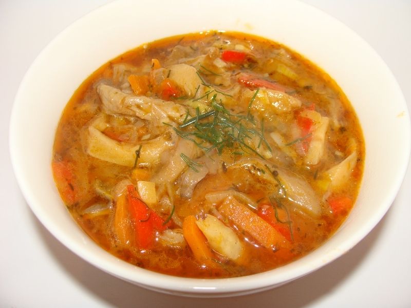 Flaczki z boczniaków