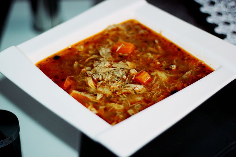 Flaczki z wołowiny, drobiu i żołądków 