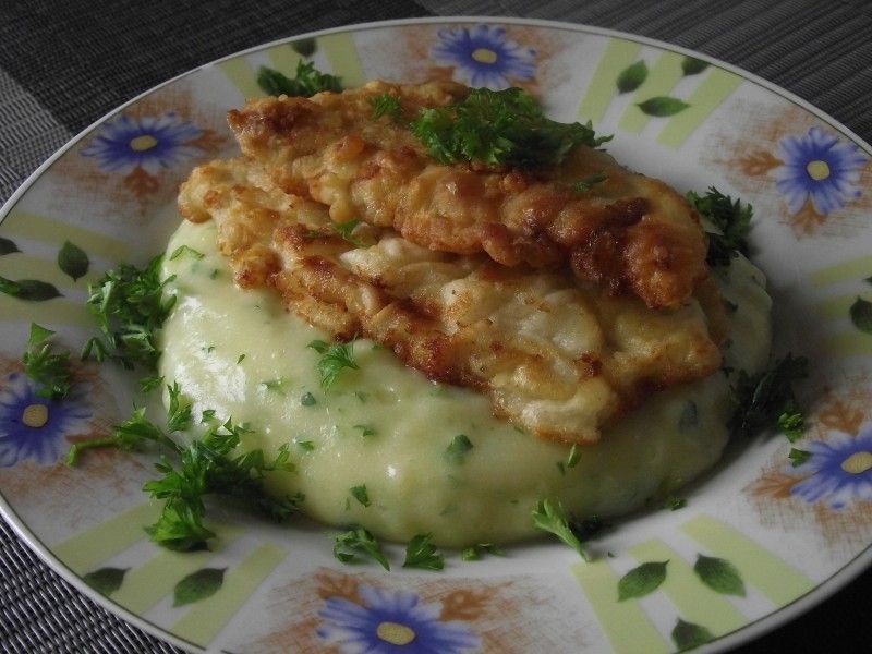 Flądra na puree ziemniaczanym Flądra na puree ziemniaczanym