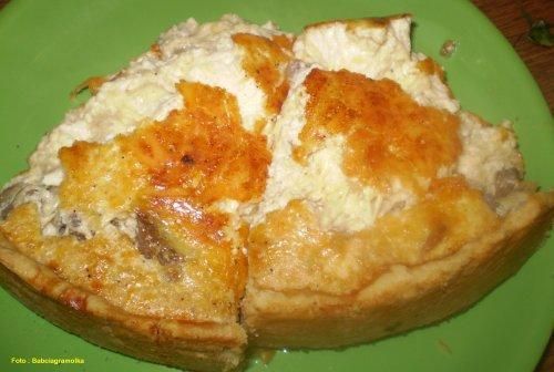 Flan z pieczarkami :