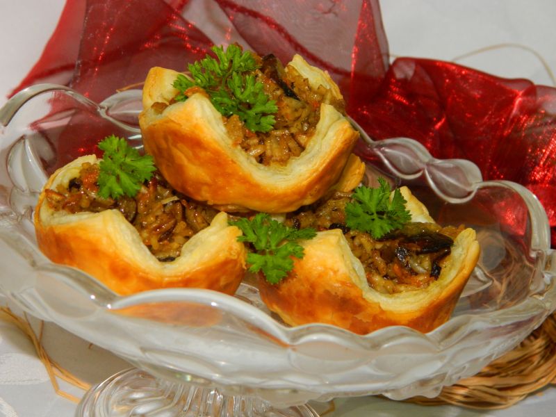 Francuskie babeczki z grzybami Francuskie babeczki z grzybami