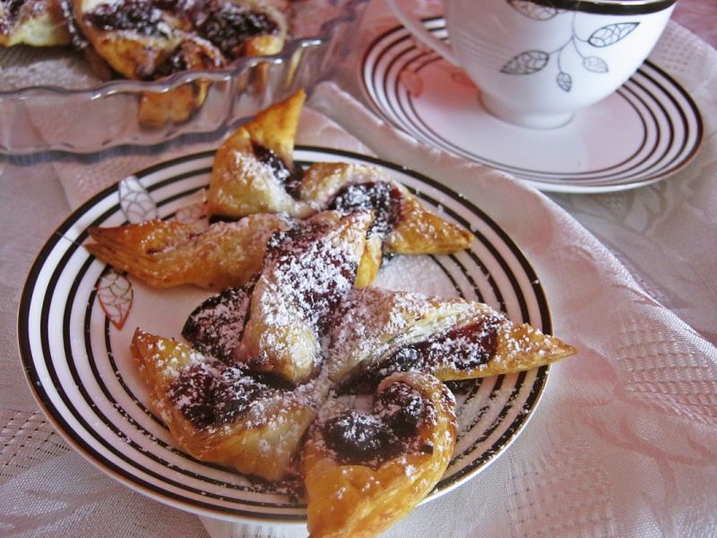 Francuskie kwiatki z wiśniami Francuskie kwiatki z wiśniami