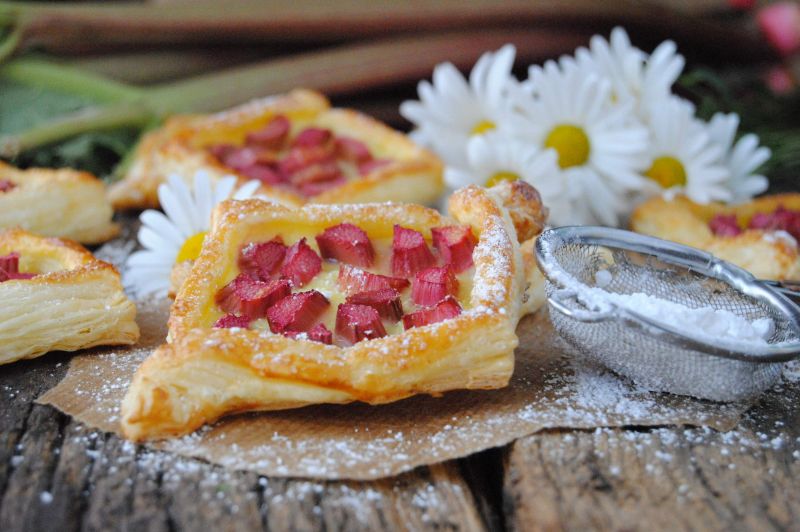 Francuskie romby z rabarbarem