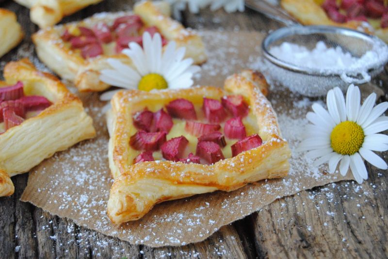 Francuskie romby z rabarbarem