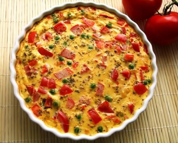 Fritatta groszkowo-pomidorowa Fritatta groszkowo-pomidorowa