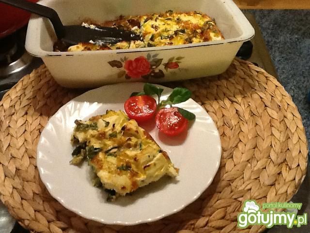 Fritatta z cukinią i szpinakiem Fritatta z cukinią i szpinakiem
