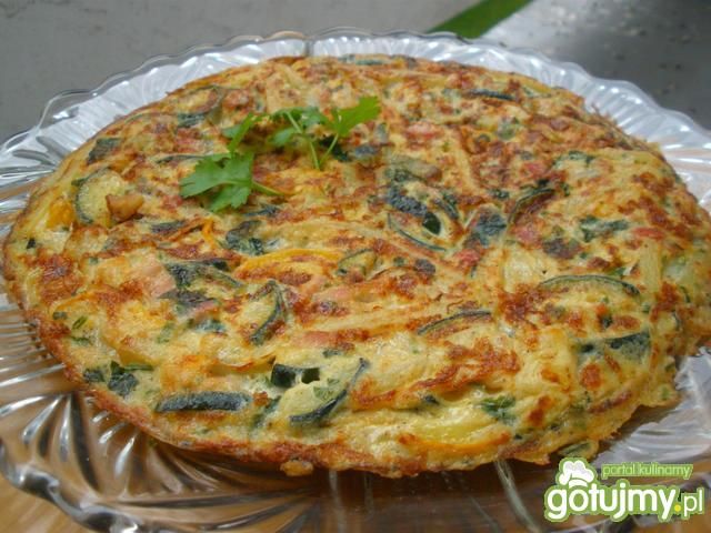 Frittata z cukinią i boczkiem