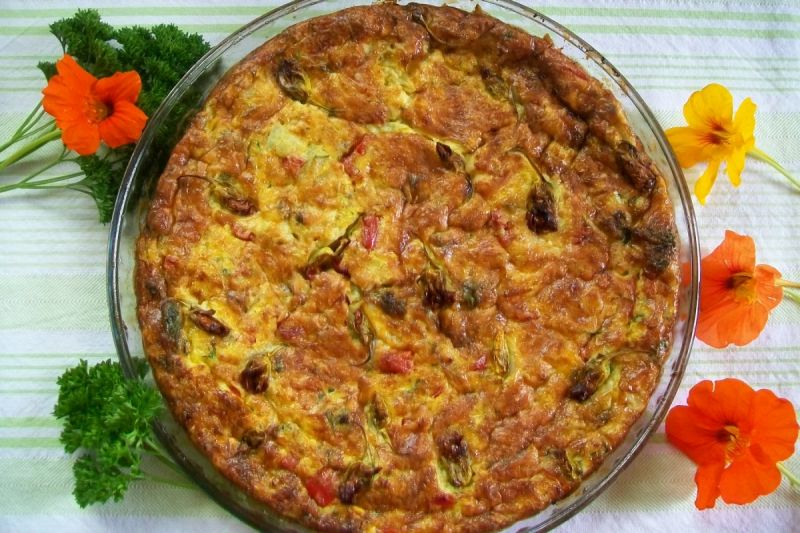 Frittata z cukinią z piekarnika Frittata z cukinią z piekarnika