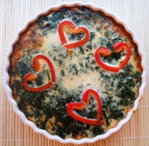 Frittata ze szpinakiem i kurczakiem