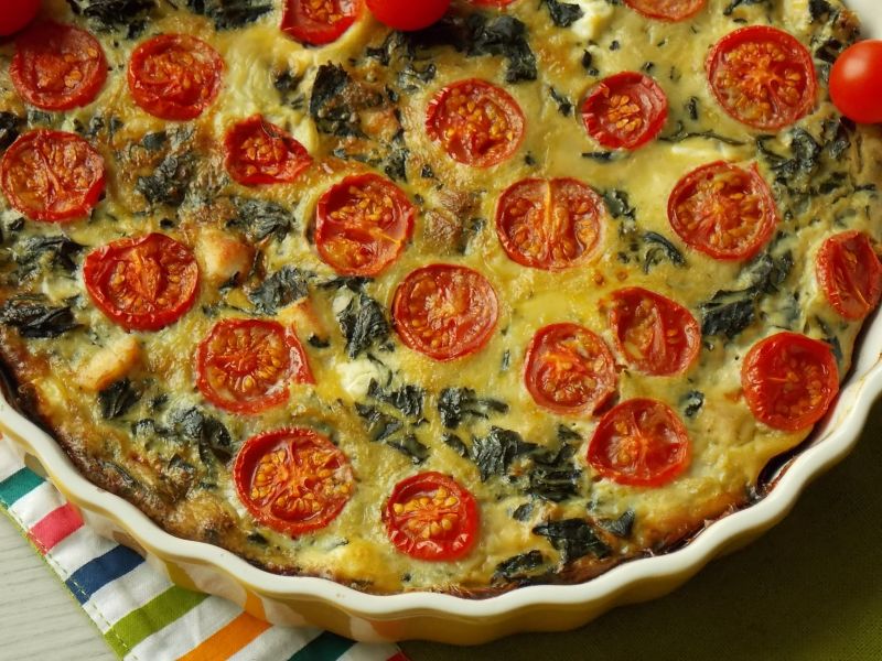 Frittata ze szpinakiem nowozelandzkim