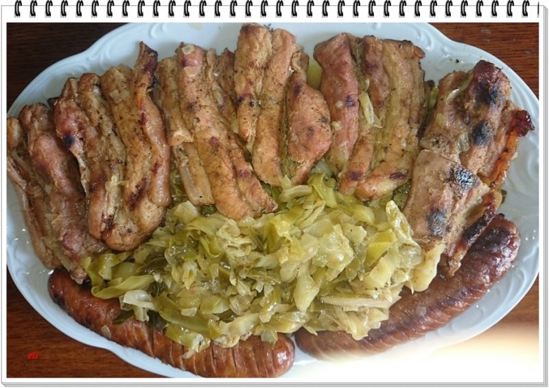 Frykasy Eli z grilla  duszone w młodej kapuście