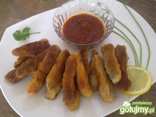 Frytki z Miruny z Sosem Pomidorowym 