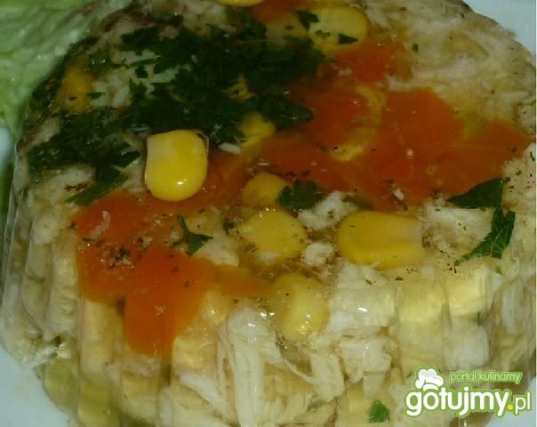 Galaretka drobiowa z kukurydzą