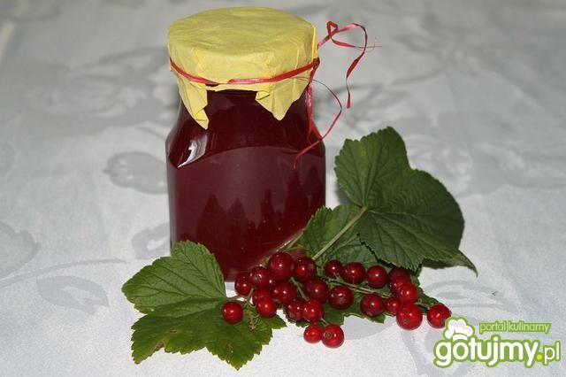 Galaretka z czerwonych porzeczek.