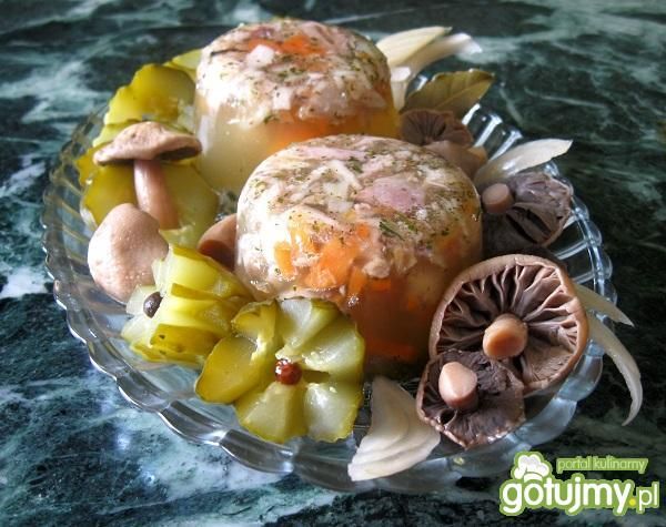 Galaretka z kurczaka na rosole