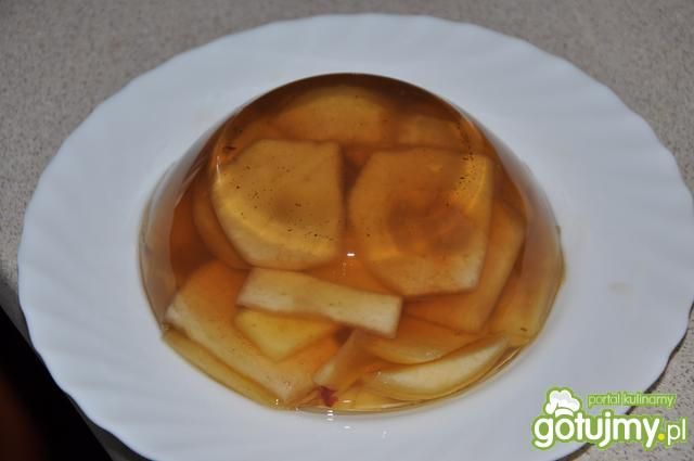 galaretka z zielonej herbaty z jabłkami