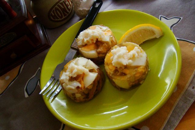 Galaretki jajeczno - drobiowe