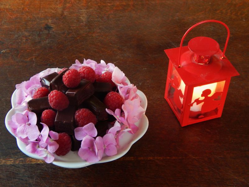 Galaretki malinowe w czekoladzie