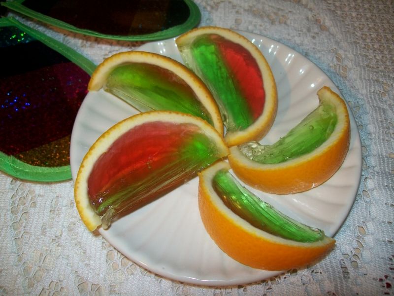 Galaretki w pomarańczach Galaretki w pomarańczach