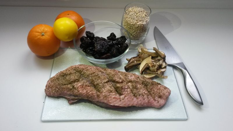 gęś z leśnym kaszotto