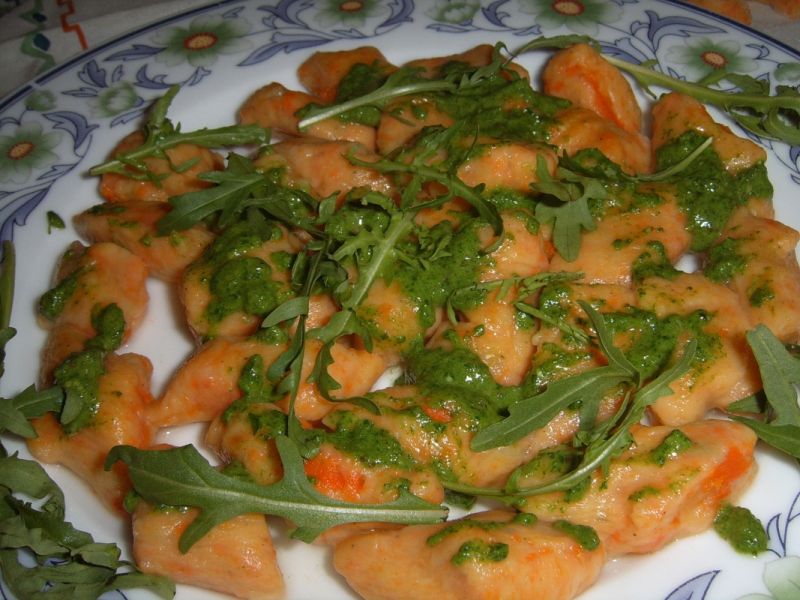 Gnocchi z pesto z rukoli Gnocchi z pesto z rukoli