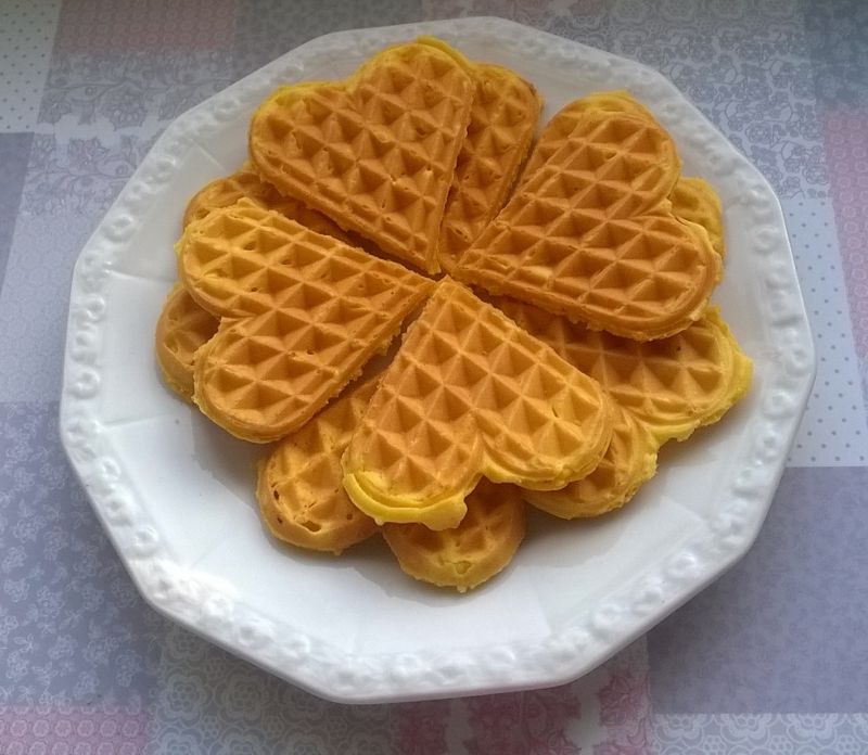 Gofry budyniowo - chałwowe Gofry budyniowo - chałwowe