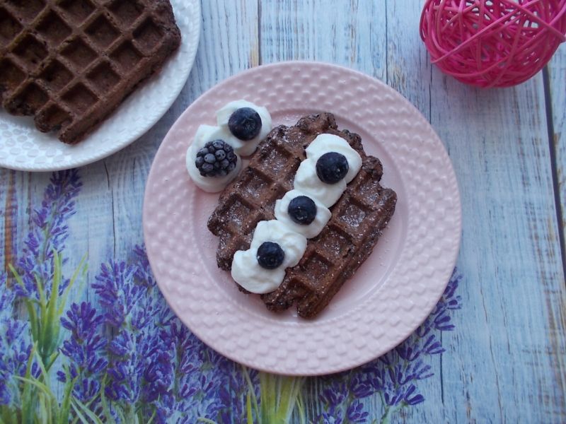 Gofry cukiniowo-kakaowe (słodkie)