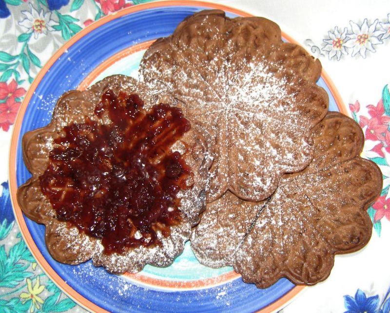 Gofry domowe kakaowe Gofry domowe kakaowe