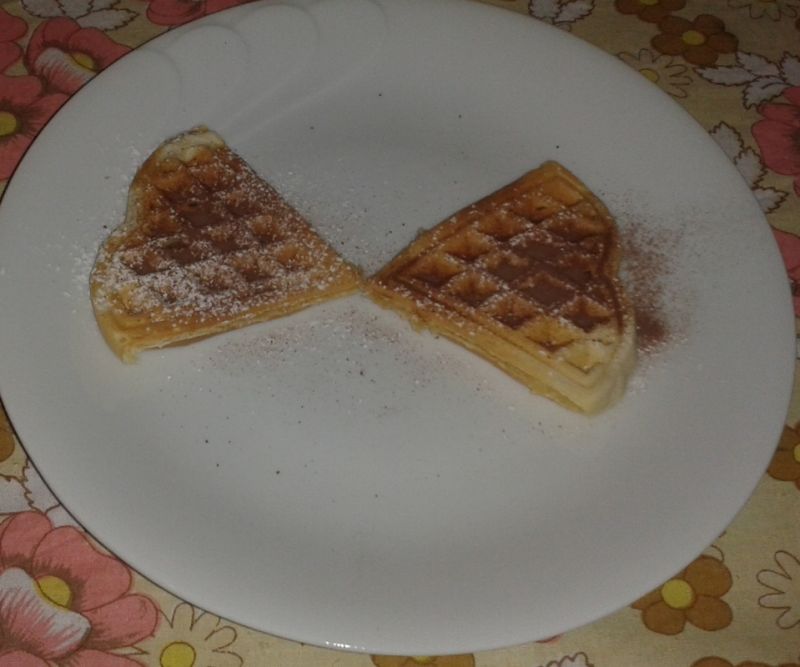 Gofry miodowe z posypką