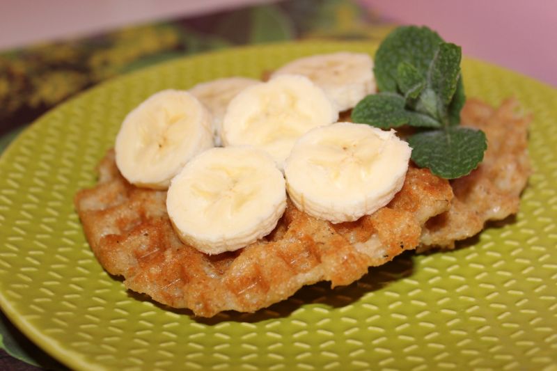 Gofry owsiano bananowe Gofry owsiano bananowe