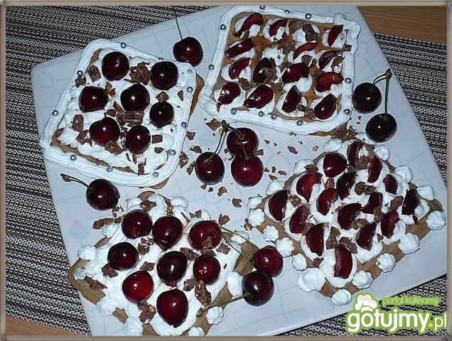 Gofry śnieżko czereśniowe