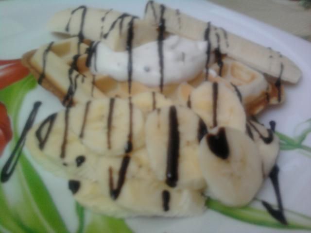 Gofry z bananem  Gofry z bananem