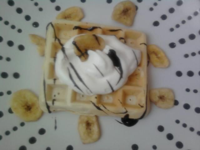 Gofry z chipsami bananowymi