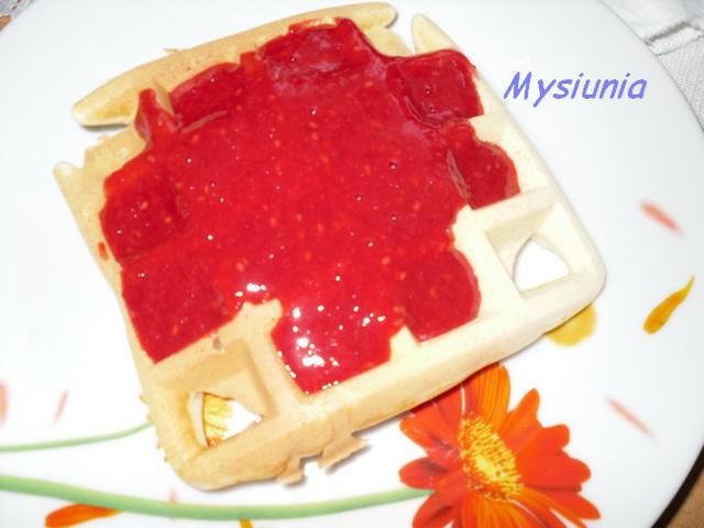 Gofry z dzemem o smaku cytrynowym 