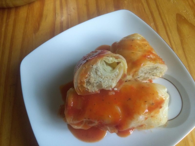 Gołąbki drobiowe z pieczarkami Gołąbki drobiowe z pieczarkami